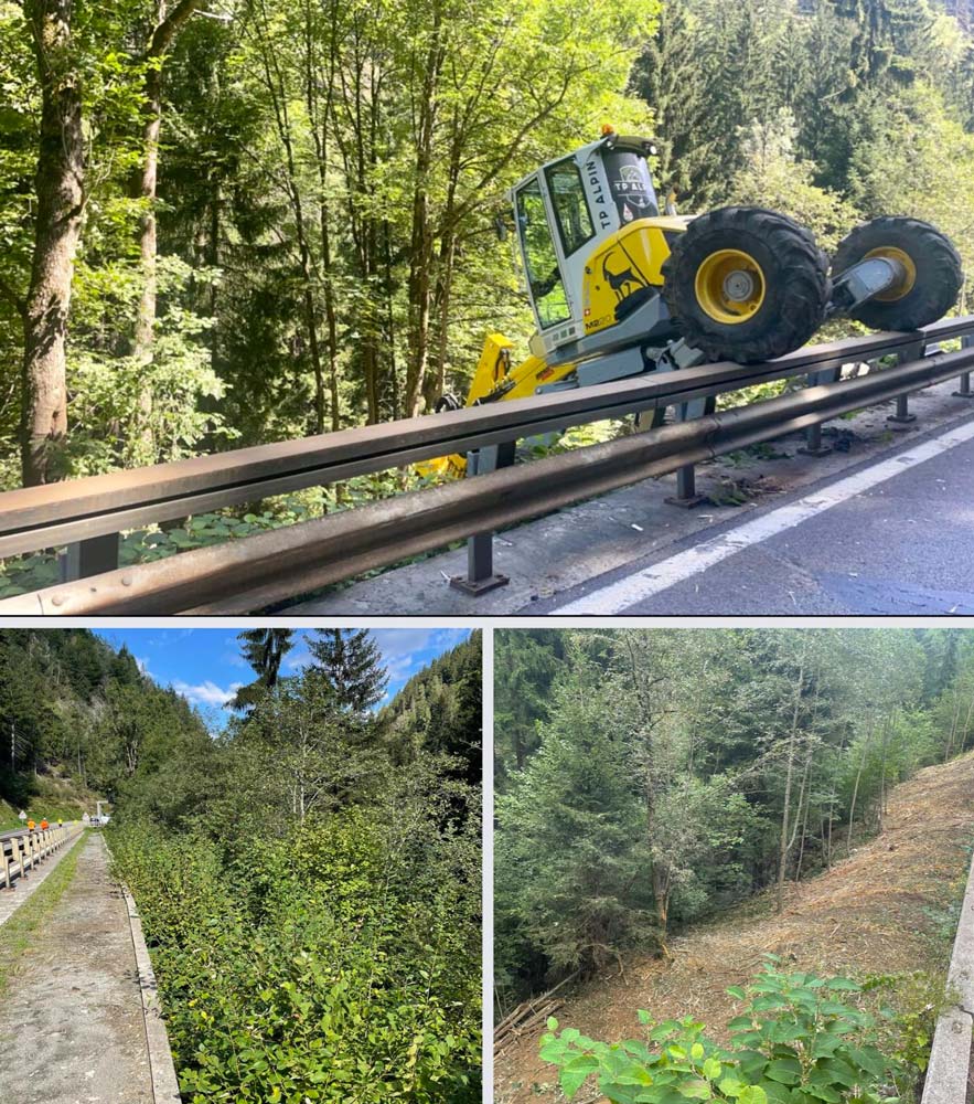 Photo de TP Alpin entrain de réaliser des travaux en accès difficile en Haute-Savoie