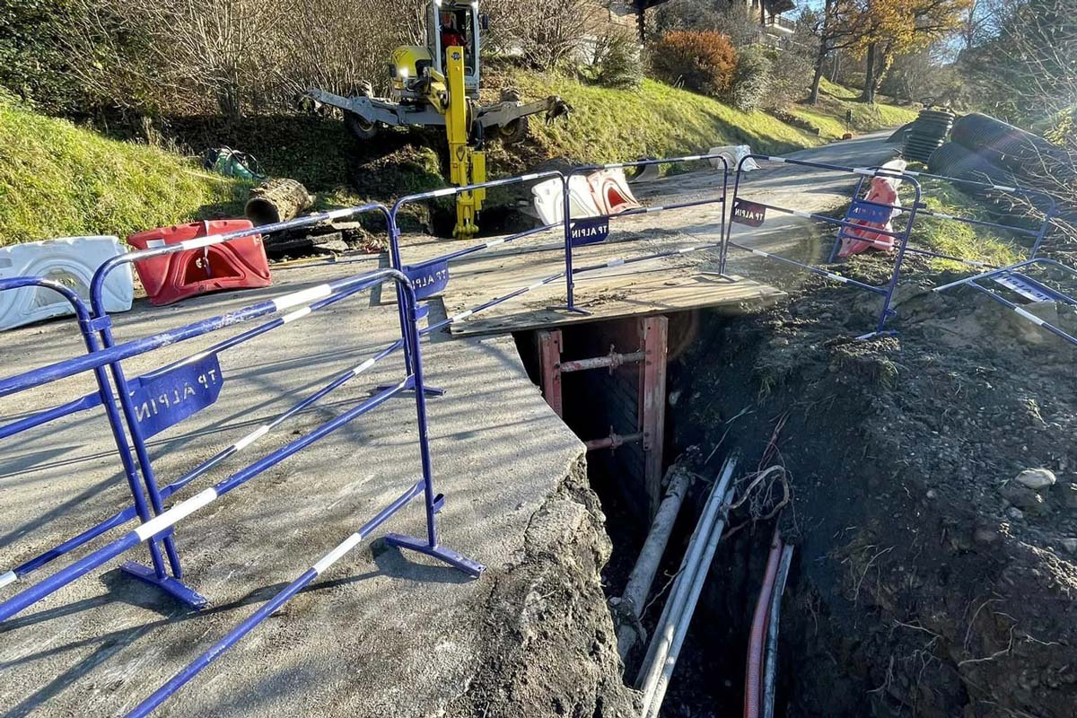 Photo de l'entreprise TP Alpin entrain de réaliser l'assainissement et VRD Bonneville